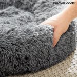 Cama Antiestrés para Mascotas Bepess InnovaGoods Redonda con Borde Elevado (Ø 60 cm, Gris) - Imagen 4