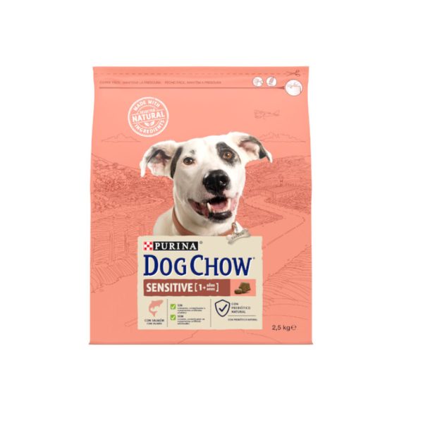 Dog Chow Sensitive Salmón Perros Adultos Piel y Digestión 2,5Kg