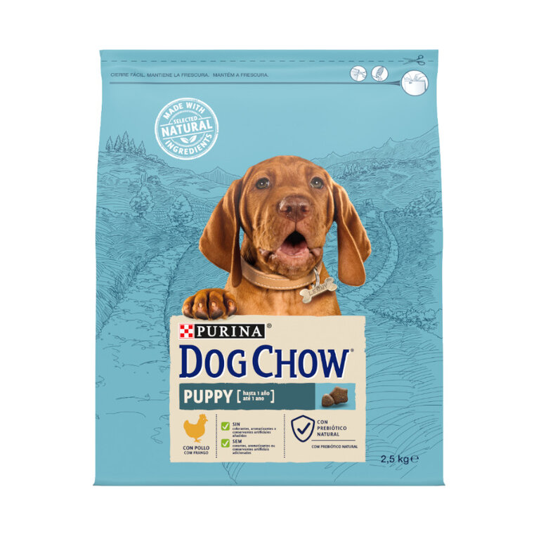 Dog Chow Puppy Pollo Cachorros y Adultos Mini 2,5Kg - Imagen 1