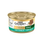 Gourmet Gold Terrine con Conejo (Pack 24 x 85 g) – Comida Húmeda para Gatos Adultos